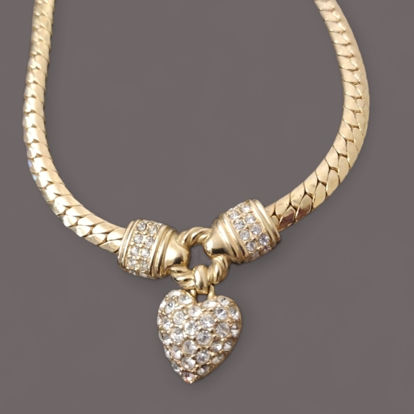 Swarovski Jewelry - Swarovski Gold Heart Necklace